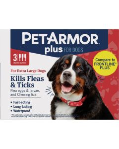 PetArmor Plus For Dogs 88 to 123 Lb. Flea & Tick Topical Treatment (3-Pack)