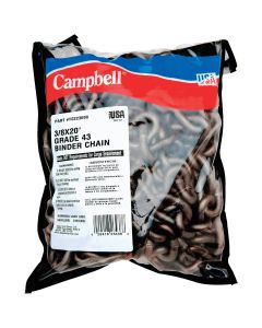 Campbell 3/8 In. 20 Ft. Yellow Chromate Finished Steel Coil Chain