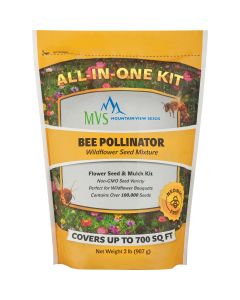 Mountain View Seeds 2 Lb. 700 Sq. Ft. Coverage Bee Pollinator Wildflower Seed Mix