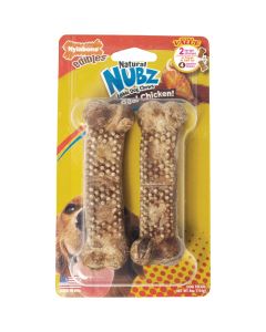 Nylabone Edibles Natural Nubz Chicken Flavor Dental Dog Treat Chew (2-Pack)