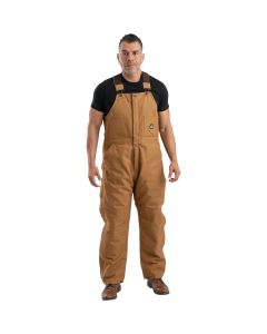 Berne Men's Medium Brown Duck Heritage Insulated Duck Bib Overalls