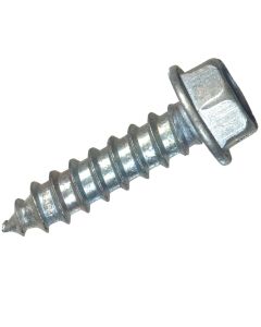 Hillman #8 x 3/4 In. Slotted Hex Washer Head Chrome Sheet Metal Screw (12 Ct.)