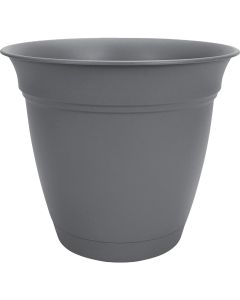 HC Companies Eclipse 8 In. Warm Gray Planter with Saucer