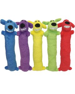 Multipet Loofa Dog 12 In. Plush Squeaky Dog Toy