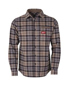 Milwaukee GridIron Men's Medium Gray Long Sleeve Flannel Shirt