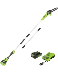 Greenworks 24V 8 In. Pole Saw with 2.0 Ah Battery & Charger