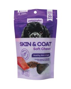 Pets Prefer Skin & Coat Soft Dog Chews (30-Count)