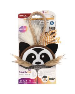 SmartyKat Rowdy Rascal Cat Scratcher & Plush Sound Cat Toy