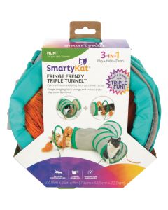 SmartyKat Fringe Frenzy Triple Tunnel  Activity Cat Toy