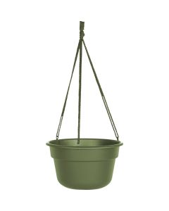 Bloem Dura Cotta 12 In. Plastic Living Green Hanging Plant Basket