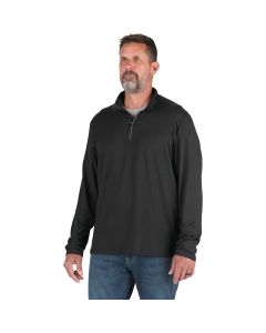 Berne Men's 2XL Black Midweight UPF Quarter-Zip Shirt