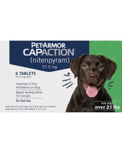 PetArmor CapAction Over 25 Lb. Dog Flea Tabs (6-Pack)