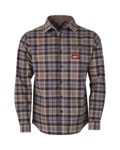 Milwaukee GridIron Men's Large Gray Long Sleeve Flannel Shirt