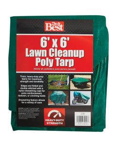 Do it Best  6 Ft. x 6 Ft. Poly Fabric Green Lawn Cleanup Tarp