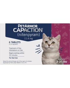 PetArmor CapAction 2 to 25 Lb. Cat Flea Tabs (6-Pack)