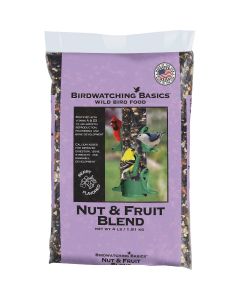 Birdwatching Basics 4 Lb. Nut & Fruit Blend Wild Bird Food