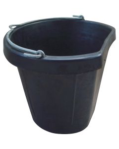 Tuff Stuff 12 Qt. Rubber Flat-Back Bucket