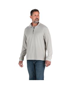 Berne Men's Medium Heathered Gray Midweight UPF Quarter-Zip Shirt