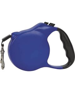 Boss Pet Casual Canine 10 Ft. Blue Small Belted Retractable Lead