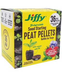 Jiffy Biodegradable Seed Starting Peat Pellets Refill Pack (36-Pack)