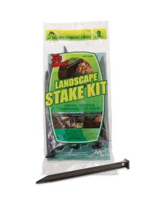 Master Gardener 10 In. ABS Black Multipurpose Landscape Stakes (9-Pack)