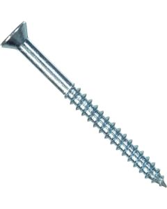 Hillman #8 x 1-1/4 In. Flat Head Phillips Zinc Wood Screw (100 Ct.)