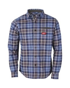 Milwaukee GridIron Men's Medium Blue Long Sleeve Flannel Shirt