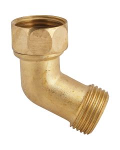 Best Garden 3/4 In. FHT x 3/4 In. MHT Brass Gooseneck Hose Connector