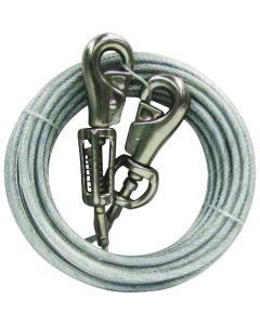 Boss Pet Guardian Gear XL Dog Cable with Spring Dog Tie-Out, 15 Ft.