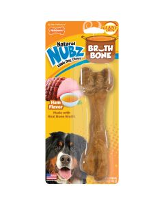 Nylabone Natural Nubz Extra Large Ham Flavor Chew Bone