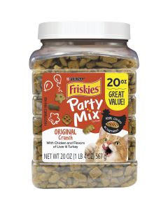 Purina Party Mix Original-Chicken, Liver, & Turkey 20 Oz. Cat Treat