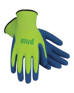 Mud Super Grip Women's Medium Latex Coated Lime Green Garden Glove