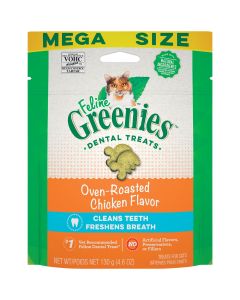 Greenies Oven-Roasted Chicken 4.6 Oz. Dental Cat Treats