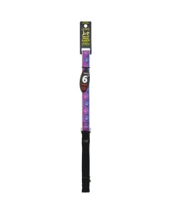 Lupine 1 In. x 6 Ft. Pink Paws Dog Leash