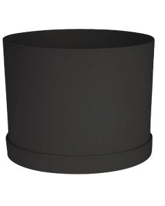 Bloem Mathers Collection 8 In. Black Plastic Planter