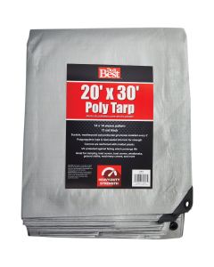 Do it Best Silver Woven 20 Ft. x 30 Ft. Heavy Duty Poly Tarp