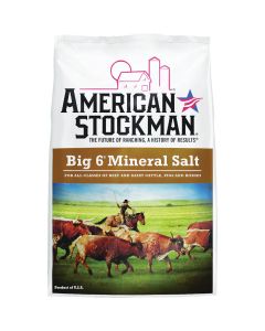 American Stockman Big 6 50 Lb. 96% Purity Trace Mineral Salt