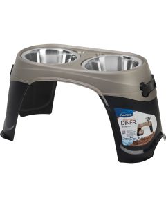 Petmate Easy Reach Diner Oval Extra Large Elevated Pet Food Dish