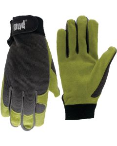 Mud Women's Medium/Large Split Leather Grass High Dexterity Garden Glove