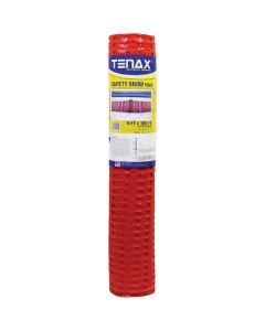 Tenax Saf-T-Sno 4 Ft. H. x 100 Ft. L. Polyethylene Snow Safety Fence, Orange