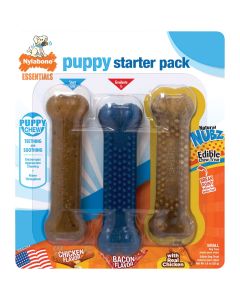 Nylabone Variety Flavor Puppy Starter Pack