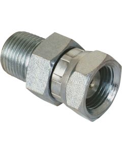 Apache 1/2 In. Male Pipe x 1/2 In. Female Pipe Swivel Straight Hydraulic Hose Adapter