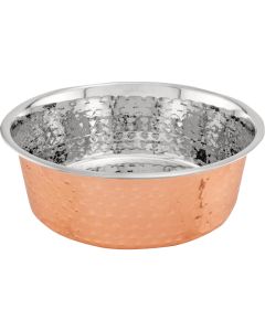 Westminster Pet Ruffin' it Copper-Plated Stainless Steel Round 1 Qt. Pet Food Bowl