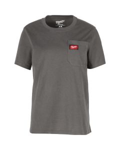 Milwaukee GridIron Women's Medium Gray Short Sleeve Pocket T-Shirt