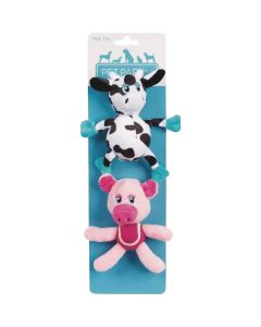 Boss Pet Pet Park Blvd Tossers Cow & Pig Dog Toy