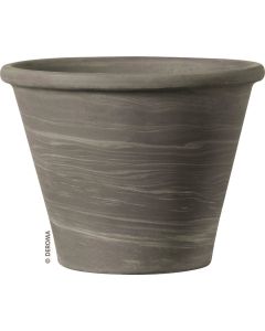 Deroma 9.8 In. Grafite Clay Duo Vasum Planter