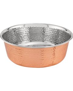 Westminster Pet Ruffin' it Copper-Plated Stainless Steel Round 2 Qt. Pet Food Bowl