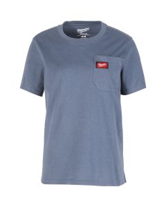 Milwaukee GridIron Women's XS Blue Short Sleeve Pocket T-Shirt