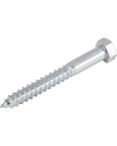 Hillman 1/2 In. x 4 In. Zinc Hex Lag Screw (25 Ct.)