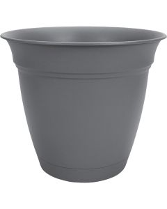 HC Companies Eclipse 16 In. Warm Gray Planter with Saucer
